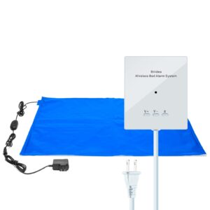 Bed Alarms and Fall Prevention for Elderly with 20'' * 28'' Weight Sensing Bed Pad (Wireless Alarm Included)