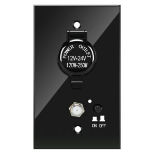 Motorhome TV Antenna Control Panel With Cigarette Lighter Socket, Dual Separator for Second TV, Sensitive Signal Reception