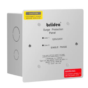 Whole House Surge Protector, Type 2 Single Phase 120/240 Volt Panel Whole House Surge Protection, Light Commercial/Residential Grade, in NEMA 1 Enclosure