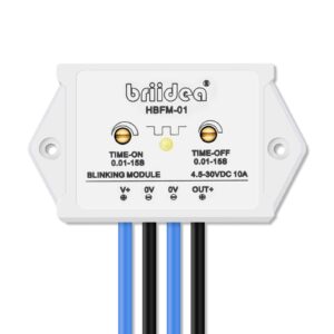 10 Amp Blinking Flasher Module DC 4.5-30V Suitable for Various Warning Lamp, Waterproof