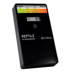 Handheld Digital Reptile UV Index Meter, UV Radiometer for Reptiles & Amphibians, Measures 280?C400nm Ultraviolet Light, 0?C199.9 UV Index, Accurate UVB/UVA Monitoring