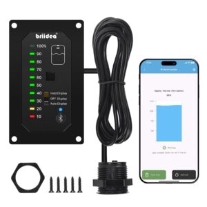 Bluetooth RV Water Tank Level Sensor Monitor Indicator with App & LED Display, Precise Detection, Auto-Sense Modes, Ensures Water Supply for RVs, Boats, Caravans