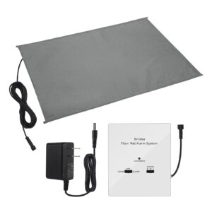 Floor Mat Home Alarm System, Pressure Mat Alarm with Alert & Chime, Adjustable Volume, Dual Power Supply, as Pet Door Mat or Elderly Monitoring Mat, Welcome Mat, 21" x 29" Size, 33ft Cord