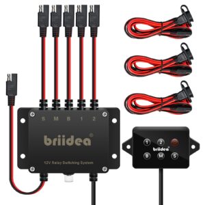 Power Panel Switching System, Plug-and-Play SAE Power Switching System with IP67 Waterproof, Suitable for Ships Kayaks ATV UTV